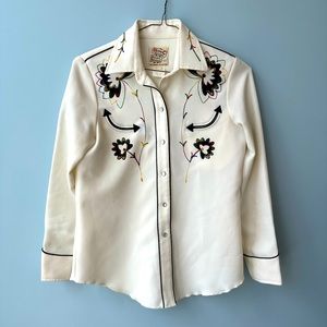 Vintage mint H-Bar-C western shirt